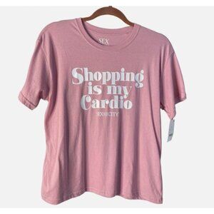 Women's S@x and the City Shopping Is My Cardio Short Sleeve Cropped Graphic T-Sh